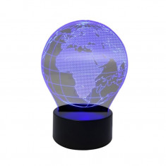 Lampa Laser LED Proiector 3D Multicolor Glob Pamantesc Decorativ foto