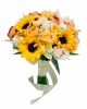 Buchet de Flori Eventissimi - Trandafiri, Floarea Soarelui si Bujori, Multicolor, Eventissimi&reg;