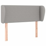 Cumpara ieftin Tablie de pat cu aripioare gri deschis 93x23x78/88 cm textil