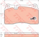 Set placute frana,frana disc VW TOUAREG (7LA, 7L6, 7L7) (2002 - 2010) TRW GDB1670