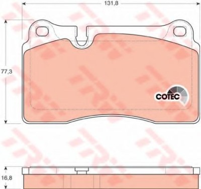 Set placute frana,frana disc VW TOUAREG (7LA, 7L6, 7L7) (2002 - 2010) TRW GDB1670 foto