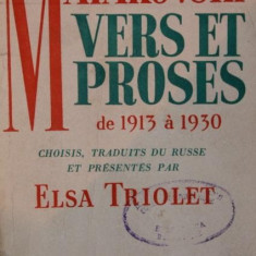 MAIAKOVSKI VERS ET PROSES DE 1913 A 1930