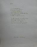 Manuscris de poeta Gabriela Melinescu , poezia AER