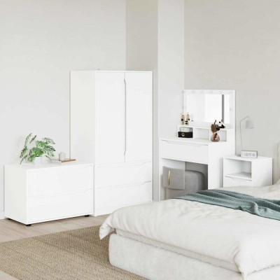 vidaXL Dulap de depozitare Alb 80 x 48 x 57 cm Lemn compozit 888817 foto