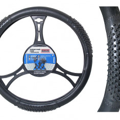 Husa volan Black Tir , material cauciucat, diametru 49-51 cm