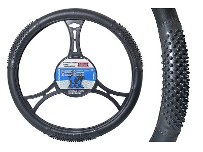 Husa volan Black Tir , material cauciucat, diametru 49-51 cm AutoDrive ProParts foto