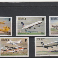 Aviatie transport ,avioane de linie, istorie,Jersey.