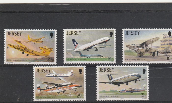 Aviatie transport ,avioane de linie, istorie,Jersey.
