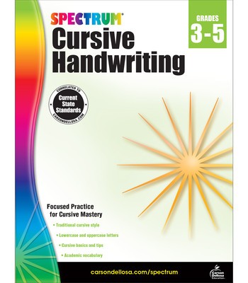 Spectrum Cursive Handwriting, Grades 3 - 5 foto