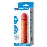 Extensie Penis Pretty Love Nile +2.5cm, Material TPE, 16.5cm Lungime, 3.7cm Diametru, Impermeabila