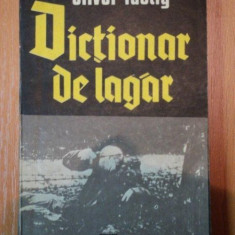 DICTIONAR DE LAGAR de OLIVER LUSTIG , 1982