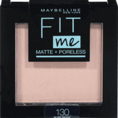 Maybelline New York Fit Me Matte+ Poreless pudră compactă 130 Buff Beige, 9 g