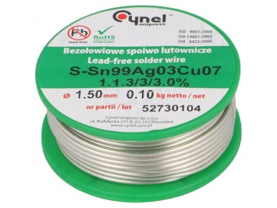 S&amp;acirc;rmă de lipit fără plumb 1,5mm 100g foto