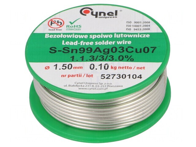 S&acirc;rmă de lipit fără plumb 1,5mm 100g