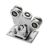 Carucior pentru poarta glisanta, 5 role, reglabile pe orizontala si verticala, profil 60x60x3.5 mm, otel galvanizat