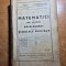 matematici de curs secundar pt bacalaureat - din anul 1929