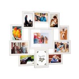 Cumpara ieftin Rama foto perete plastic alb, sticla 65,5 x 60,5 cm