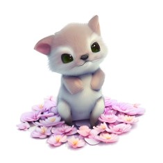 Sticker decorativ, Caine, Alb, 63 cm, 10437ST foto