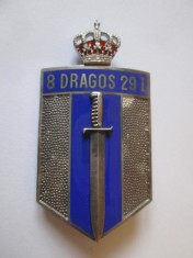 Rara! Insigna regalista regimentala infanterie:Div.8 Regim.8 Dragos N.29 Dorohoi foto