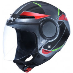 Casca Moto Smk Streem Komplex Negru / Gri / Rosu Marimea L SMK0111/22/GL638/M