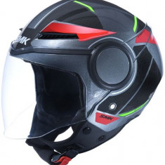 Casca Moto Smk Streem Komplex Negru / Gri / Rosu Marimea L SMK0111/22/GL638/M