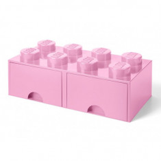 Cutii si recipiente alimentare LEGO Cutie depozitare LEGO 2x4 cu sertare roz No. 40061738 foto