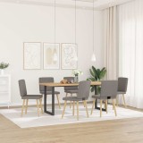 VidaXL Scaune de sufragerie, 6 buc., gri taupe, material textil