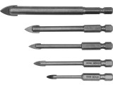 Set 5 Burghie Pentru Sticla Si Ceramica, 4-10Mm, Prindere Hexagonala