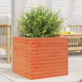 Jardiniera Gradina vidaXL, Lemn Pin Maro Ceruit 50x50x45.5 cm, Ghiveci Exterior Interior