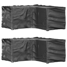 vidaXL Huse mobilier de grădină &icirc;n formă de L 12 ocheți, 185x185x90 cm 3155369