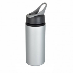 Sticla sport 600 ml rezistenta, bpa free, Everestus, AM, aluminiu, pp, gri, saculet de calatorie inclus foto