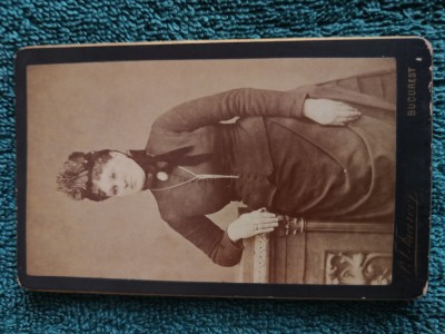 SUPERBA fotografie , anii 1870,atelier celebru ,FACIROV -Bucurest ,Calea Mosilor 116..de colectie .Doamna din inalta societate foto