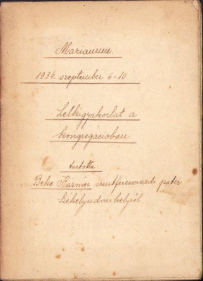 HST A2384 Marianum 1934 szeptember 6-10 Lelkigyakorlat Szekelyudvarhely foto