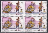 Spania 1987 - Aniversarea a 450 de ani a Marine Corps, Bloc de 4, MNH, Nestampilat