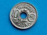 10 Centimes 1937 Franta-AUNC-UNC