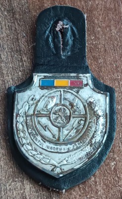 QW8 22 - Insigna - tematica militara - informatii militare - suport de piele foto