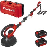 Einhell TE-DW 18/225 Li BL PXC + Twinpack - Slefuitor pentru pereti + Set 2 acumulatori Li-Ion 18 V 4 Ah