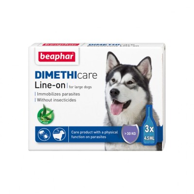 PIPETA ANTIPARAZITARA DIMETHICARE LINE-ON PENTRU CAINI L BEAPHAR 3PIPx4.5ML foto