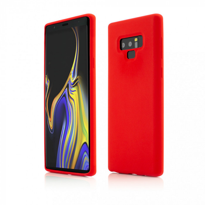 Produs Resigilat Husa Samsung Galaxy Note 9, Clip-On Soft Touch Silk Series, Red, Resigilat