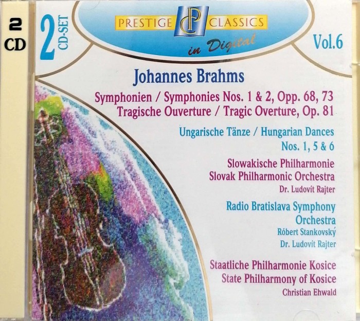 2CD compilație - Prestige Classics in Digital: Volumul 6 (Brahms)