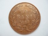 ROMANIA - 10 BANI 1867 WATT , CAROL I , L17.20