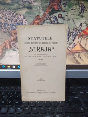 Statutele Societății de &amp;Icirc;mprumut și Păstrare Straja din comuna Lelesci Lelești, plasa Ocolu Vulcan, T&amp;acirc;rgu Jiu 1902, 013 foto