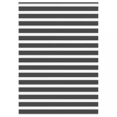 vidaXL Jaluzea tip zebra neagră lățime țesătură 155,9 cm poliester