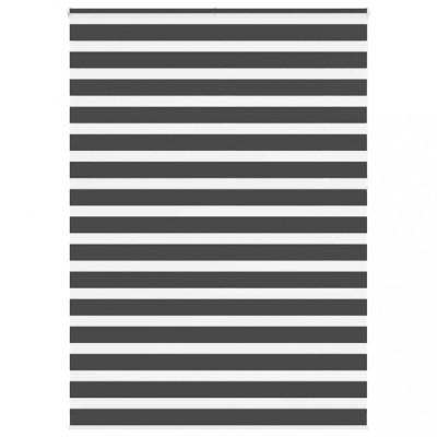 vidaXL Jaluzea tip zebra neagră lățime țesătură 155,9 cm poliester foto