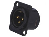 Soclu XLR Tată 3 Pin pentru Panou, Neutrik