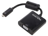 Convertor Full HD 1080p 0,17m - DELOCK, negru, micro HDMI, USB