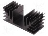 Radiator extrudat, aluminiu, 37.5mm x 88mm, neagra, FISCHER ELEKTRONIK - SK 08 37,5 SA