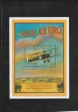 Gambia 1993-Aviatie,Aniversare Royal Air Force 75,colita dant.,MNH,Mi.Bl.193, Nestampilat