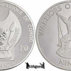 2010, 10 Francs - Warriors of the World - Ninja Warrior - R.D. Congo
