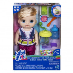 Papusa Baby Alive,Bebe lingurita, baietel blond foto